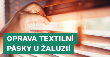 Oprava textilní (navíjecí) pásky u žaluzií