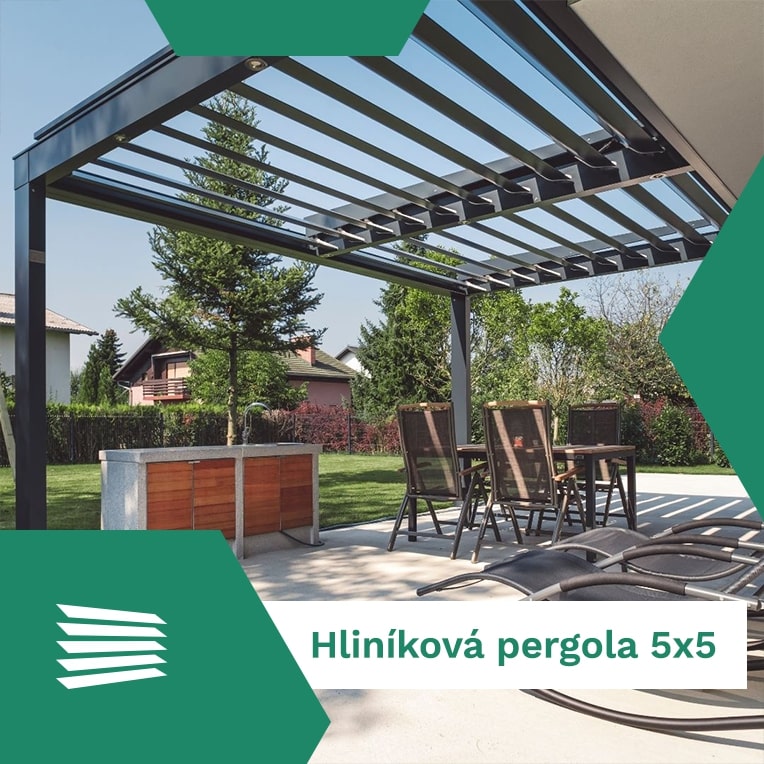 Hliníková pergola 5x5